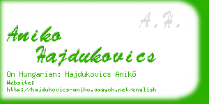 aniko hajdukovics business card
